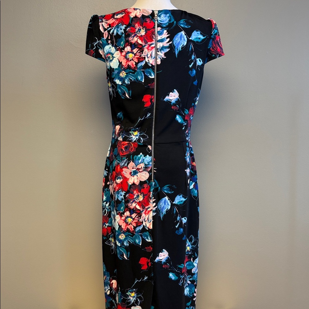 Betsey Johnson Floral Bodycon Dress | Women’s Size 12 | Black Multicolor - Picture 5 of 7